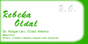 rebeka oldal business card